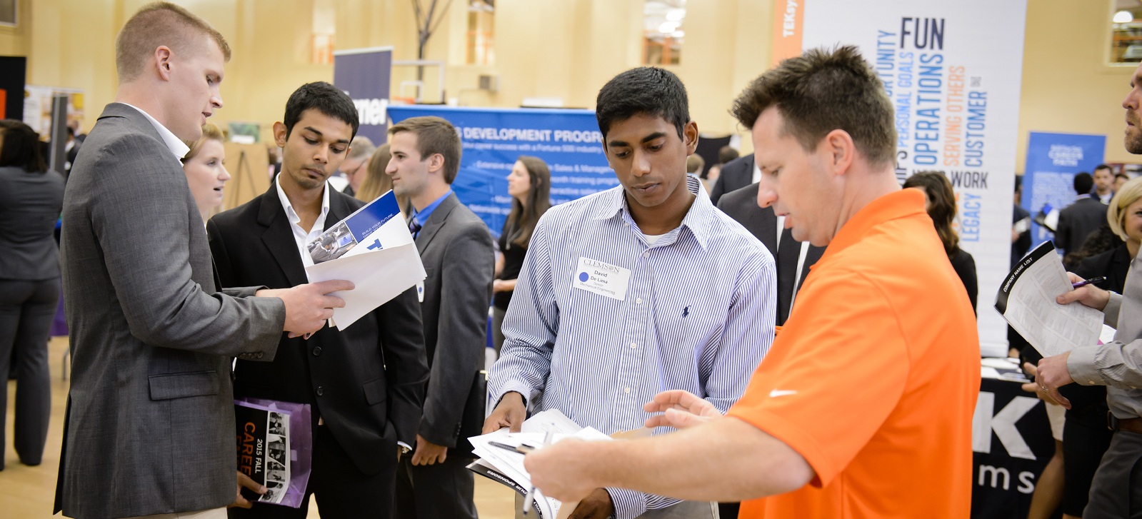 International Students participate in a Career Fair